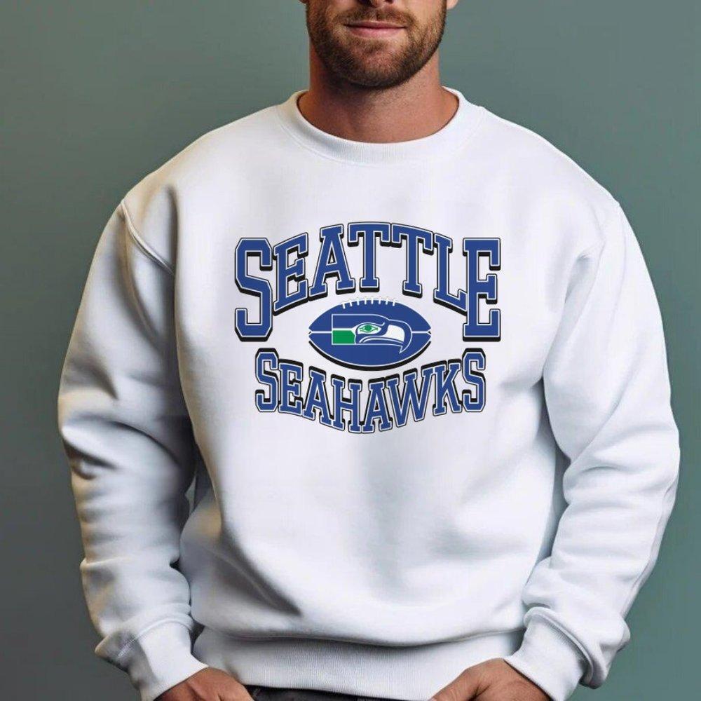 Seattle Graphic Football Sweater, Seahawks Sweatshirt